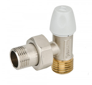 Клапан Бугатти 1/2"x1/2", угловой, резьбы наружная-наружная (под универсальный соединитель для труб), Bugatti
