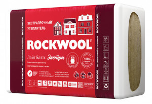 Каменная вата ROCKWOOL Лайт Баттс ЭКСТРА 1000 х 600 х 50 мм 8 штук в упаковке