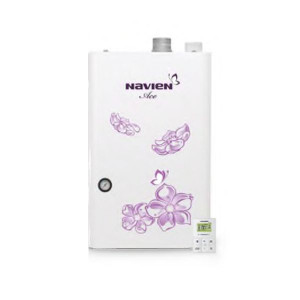 Navien Ace-20K Turbo White с цветком, Газовый настенный котёл Навиен