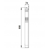 Габариты скважинного насоса Grundfos SQ 2-115