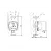 Габариты циркуляционного насоса Grundfos ALPHA2 25-60 N