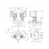 Габариты центробежного сдвоенного насоса Grundfos TPE2 D 32-180 BQBE
