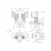 Габариты центробежного сдвоенного насоса Grundfos TPE2 D 40-80 BQBE