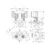 Габариты центробежного сдвоенного насоса Grundfos TPE2 D 40-150 BQBE