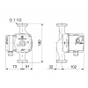 Габариты циркуляционного насоса Grundfos UPS 25-40
