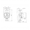 Габариты циркуляционного насоса Grundfos ALPHA2 25-80 N