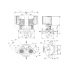 Габариты центробежного сдвоенного насоса Grundfos TPE2 D 80-120 BQQE
