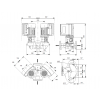 Габариты центробежного сдвоенного насоса Grundfos TPE2 D 100-40 BQQE