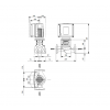 Габариты центробежного насоса Grundfos TPE3 32-200 BQQE