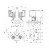 Габариты центробежного сдвоенного насоса Grundfos TPE2 D 65-120 BQQE