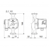 Габариты циркуляционного насоса Grundfos UPS 25-60 N
