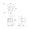 Габариты циркуляционного насоса Grundfos UPS 32-80 F