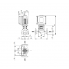 Габариты центробежного насоса Grundfos TPE3 40-150 BQBE