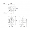 Габариты циркуляционного насоса Grundfos UPS 40-50 F