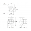 Габариты циркуляционного насоса Grundfos UPS 40-100 F