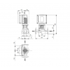 Габариты центробежного насоса Grundfos TPE3 50-80 BQBE