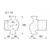 Габариты циркуляционного насоса Grundfos UPS 25-100