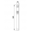 Габариты скважинного насоса Grundfos SQ 2-85