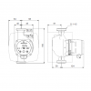 Габариты циркуляционного насоса Grundfos ALPHA3 25-60 A