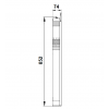 Габариты скважинного насоса Grundfos SQ 1-110