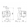 Габариты циркуляционного насоса Grundfos UPS 25-50