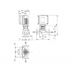 Габариты центробежного насоса Grundfos TPE3 50-80 BQQE