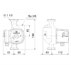 Габариты циркуляционного насоса Grundfos UPS 25-40 A