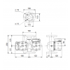 Габариты циркуляционного насоса Grundfos UPSD 40-50 F