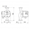 Габариты циркуляционного насоса Grundfos UPS 25-70