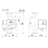 Габариты циркуляционного насоса Grundfos UPS 25-60 A