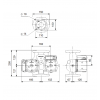 Габариты циркуляционного насоса Grundfos UPSD 40-80 F