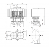 Габариты центробежного сдвоенного насоса Grundfos TPED 40-630/2 BQQE