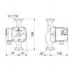 Габариты циркуляционного насоса Grundfos UPS 25-40 К