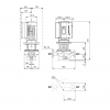 Габариты центробежного насоса Grundfos TPE 100-110/4-S BAQE