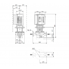 Габариты центробежного насоса Grundfos TPE 100-170/4-S BQQE