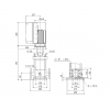 Габариты вертикального многоступенчатого центробежного насоса CRE 10-17 HQQE Grundfos