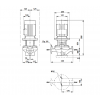 Габариты центробежного насоса Grundfos TP 32-200/2 BQQE