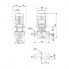 Габариты центробежного насоса Grundfos TP 32-320/2 BAQE