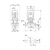 Габариты центробежного насоса Grundfos TP 32-580/2 BAQE