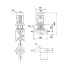 Габариты центробежного насоса Grundfos TP 40-50/2 BQBE