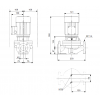 Габариты центробежного насоса Grundfos TP 40-60/2 BQBE
