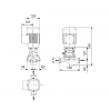 Габариты центробежного насоса Grundfos TP 25-80/2 R BQQE