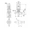 Габариты центробежного насоса Grundfos TP 40-90/2 BQBE