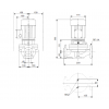 Габариты центробежного насоса Grundfos TP 40-180/2 BQBE