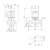 Габариты центробежного насоса Grundfos TP 40-190/2 BQBE
