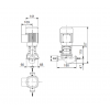Габариты центробежного насоса Grundfos TP 32-90/2 R BQBE
