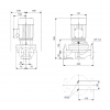 Габариты центробежного насоса Grundfos TP 32-120/2 BQBE