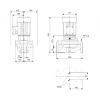 Габариты центробежного насоса Grundfos TP 32-150/2 BQBE