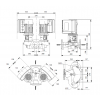 Габариты центробежного сдвоенного насоса Grundfos TPE3 D 100-40 BQBE