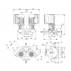 Габариты центробежного сдвоенного насоса Grundfos TPE3 D 100-150 BQBE